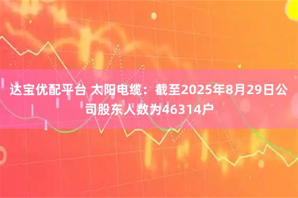 达宝优配平台 太阳电缆：截至2025年8月29日公司股东人数为46314户